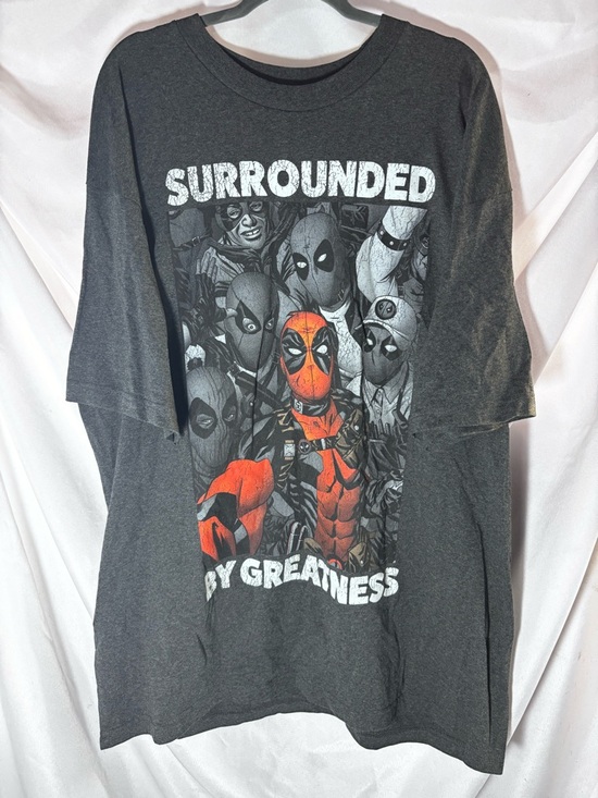 Marvel Other - Marvel Gray Deadpool "Surrounded by‎ Greatness" Short Sleeve Tee